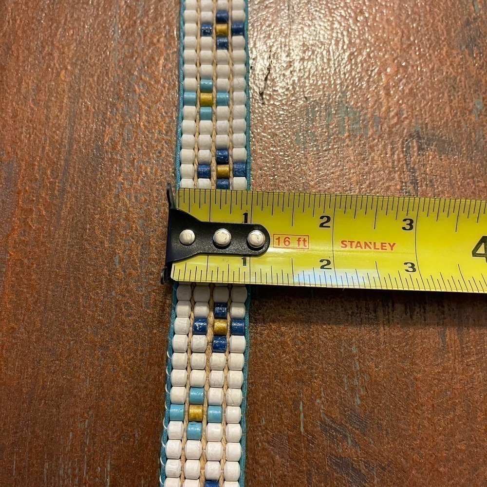 HandMade Ceramic Beads Woven Belt 4 Rows - Picture 7 of 7